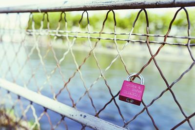 Close-up of chainlink fence