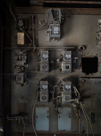 Full frame shot of old machinery