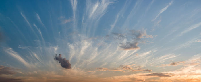 Low angle view of cloudy sky