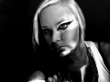 Close-up portrait of young woman