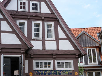 Low angle view of building against sky