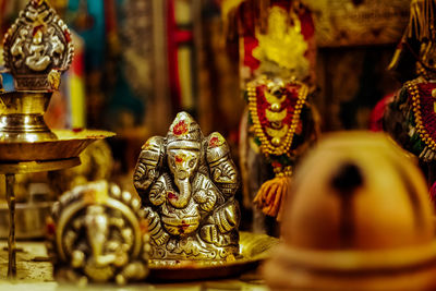 Close-up of ganesha idol