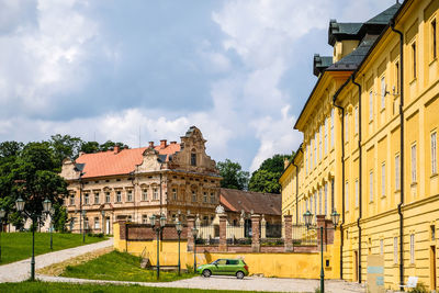 Buildings against sky in city