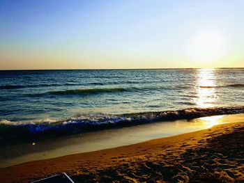 View of sea at sunset
