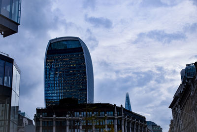 Low angle view of buildings against sky