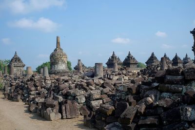 Panoramic view of historic building against sky