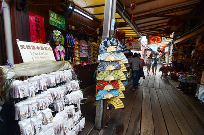 Clothes for sale at market stall