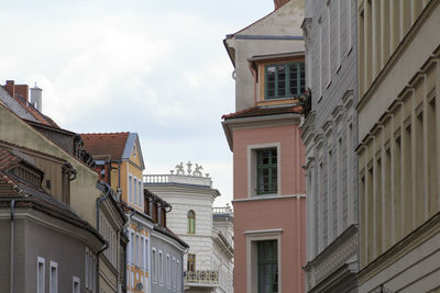 Low angle view of residential buildings against sky