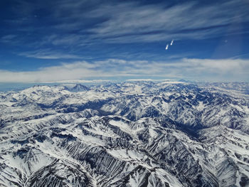 Scenic view of andes mountain range