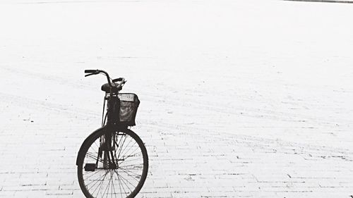 Bicycle against wall