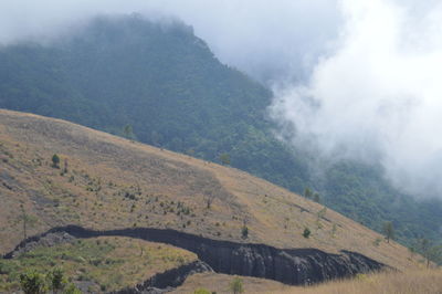Guntur mountain in garut, indonesia