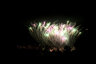 Low angle view of firework display