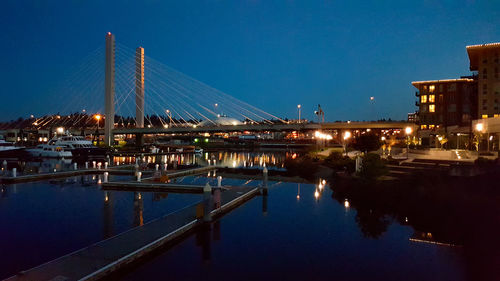 View of river with buildings in background