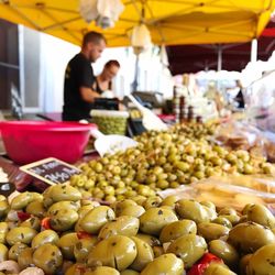 Close-up of man for sale at market stall