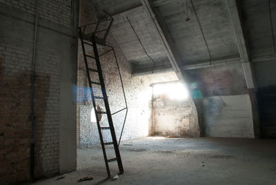 Interior of abandoned building