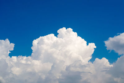 Low angle view of clouds in blue sky