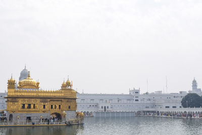 Beautiful view of golden temple - harmandir sahib in amritsar, punjab, india, famous indian sikh