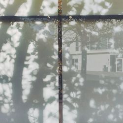 Close-up of raindrops on glass window