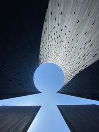 Low angle view of modern building against sky