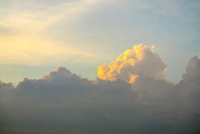Low angle view of sky during sunset
