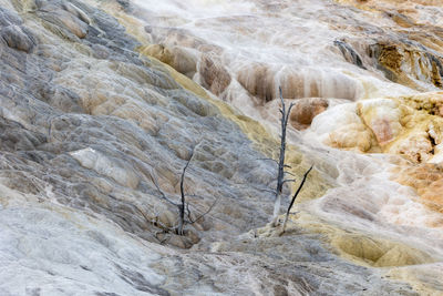 High angle view of rock formations