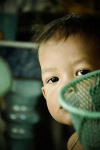 Close-up portrait of baby boy