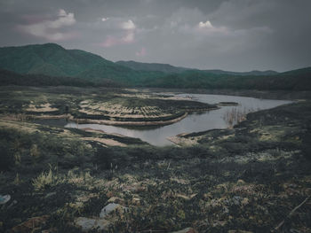 Scenic view of river against sky