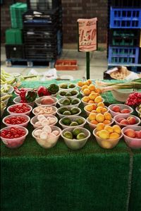 Close-up of fruits for sale in market