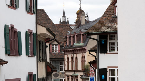 Low angle view of buildings in city