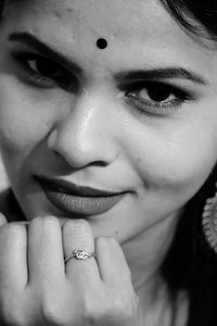 Close-up portrait of woman