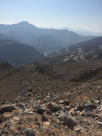 Scenic view of landscape against clear sky