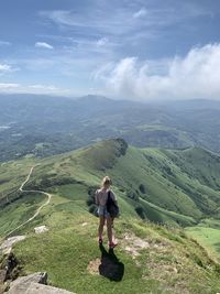 Girl on mountain