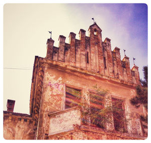 Low angle view of built structure against sky