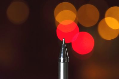 Close-up of electric lamp