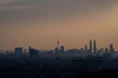 Cityscape at sunset