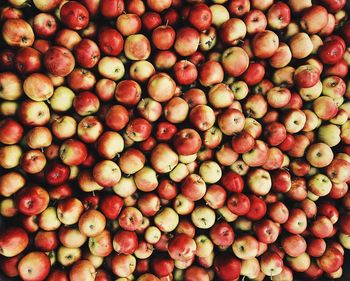 Full frame shot of apples in market