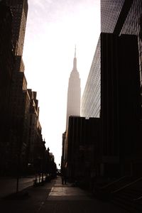 Modern buildings against clear sky