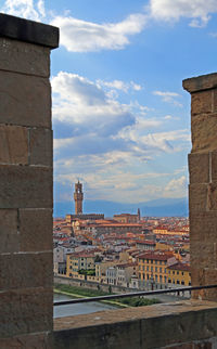 View of old building in city