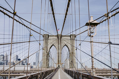 View of suspension bridge