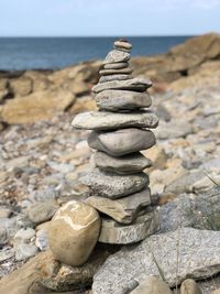 Stack of stones on beach