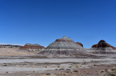 Gorgeous blue skies over the painted desert in arid remote arizona.