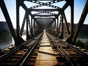 Railway bridge against sky