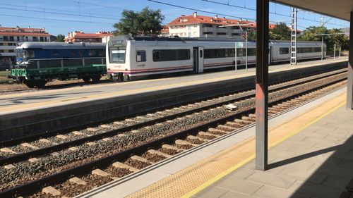 Train at railroad station