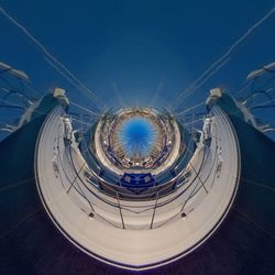High angle view of blue sky