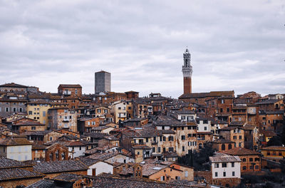 Aerial view of buildings in city