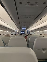 Interior of airplane