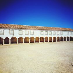 View of historical building against blue sky