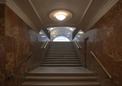 Low angle view of staircase in building