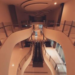 Low angle view of illuminated staircase