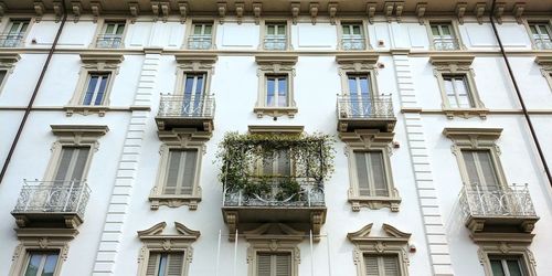 Low angle view of residential building